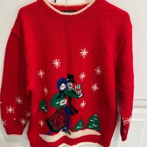Red Holiday Skaters Sweater
